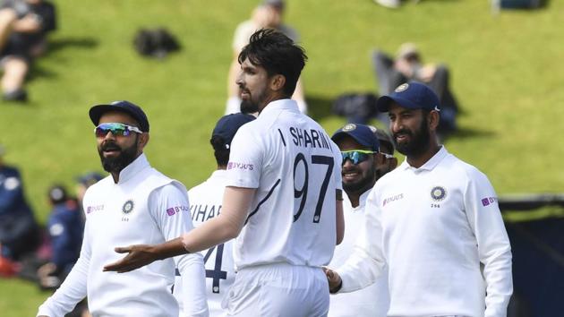 India's Ishant Sharma after dismissing New Zealand's Tim Southee. (AP) India's Ishant Sharma after dismissing New Zealand's Tim Southee. (AP)