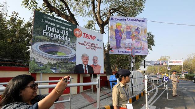 10,000 security personnel are on duty for the VVIP visit. (Bloomberg) 10,000 security personnel are on duty for the VVIP visit. (Bloomberg)