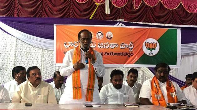 Dr K Laxman is looking to retain the Telangana BJP president’s post for a second term. (@drlaxmanbjp/Twitter) Dr K Laxman is looking to retain the Telangana BJP president’s post for a second term. (@drlaxmanbjp/Twitter)