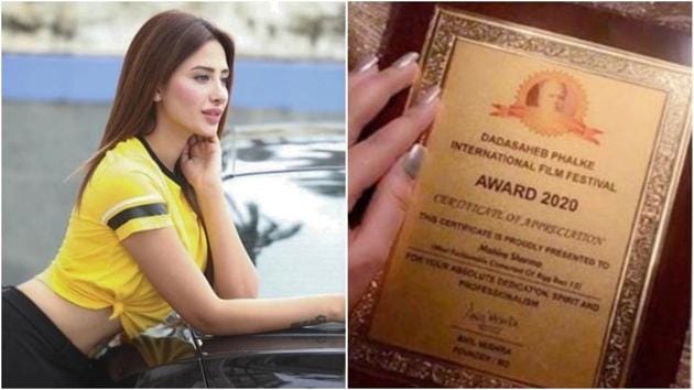 Mahira Sharma says she was handed the award off stage.