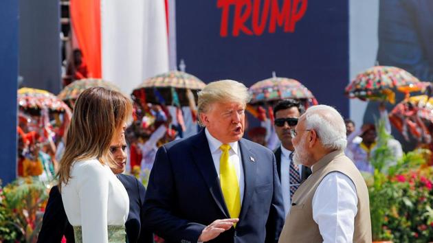 The leaders are scheduled to participate in ‘Namaste Trump’ rally at the Motera Stadium. Immediately after attending the rally, Trump will be flying to Agra so that he and first Lady Melania Trump can spend about an hour at the Taj Mahal before sunset. The delegation is then scheduled to fly to Delhi, where Trump and PM Modi will hold talks on Tuesday. (Al Drago / REUTERS)