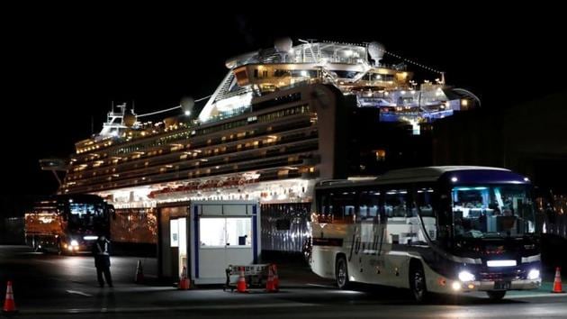 A total of 138 Indians, including 132 crew and 6 passengers, were among the 3,711 people, on board the Diamond Princess ship when it docked at the Yokohama port, near Tokyo, on February 3.(REUTERS)