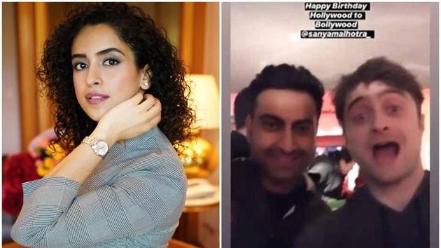 Sanya Malhotra was wished by none other than Harry Potter star Daniel Radcliffe.
