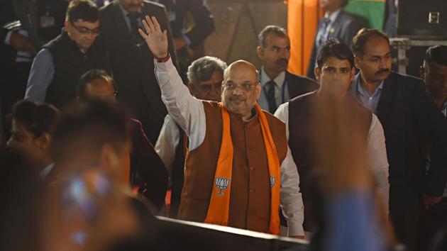 Union Home Minister Amit Shah called for a third meeting with Delhi police and his ministry officials on late Tuesday evening.(File photo: Sanchit Khanna/ Hindustan Times) Union Home Minister Amit Shah called for a third meeting with Delhi police and his ministry officials on late Tuesday evening.(File photo: Sanchit Khanna/ Hindustan Times)