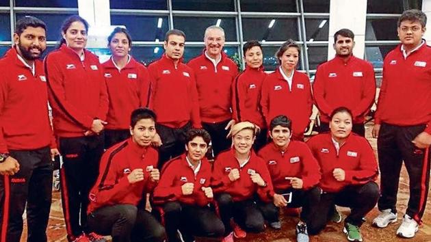 Indian boxers before leaving for the camp in Italy.(BFI) Indian boxers before leaving for the camp in Italy.(BFI)