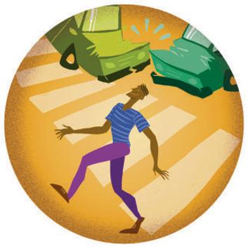 Many advocates argue that jaywalkers tend to be more careful when crossing the road than those who are crossing in officially designated crosswalks.(HT Illustration: Mohit Suneja)
