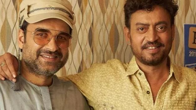 Irrfan Khan and Pankaj Tripathi pose together.