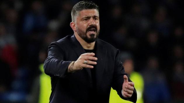 Napoli coach Gennaro Gattuso.(REUTERS)