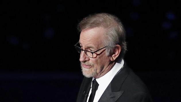 Steven Spielberg presents Billie Eilish and Finneas O’Connell’s In Memoriam performance during the Oscars show at the 92nd Academy Awards in Hollywood.(REUTERS)