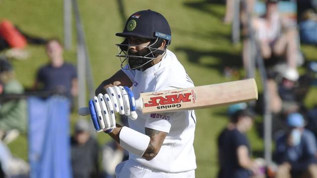 India's Virat Kohli during a Test match against New Zealand.(AP)