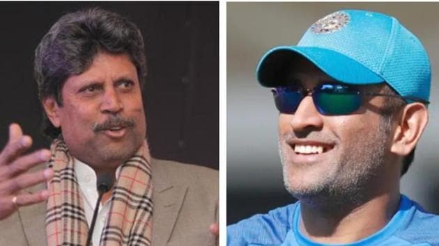 Kapil Dev and MS Dhoni.(HT Collage) Kapil Dev and MS Dhoni.(HT Collage)