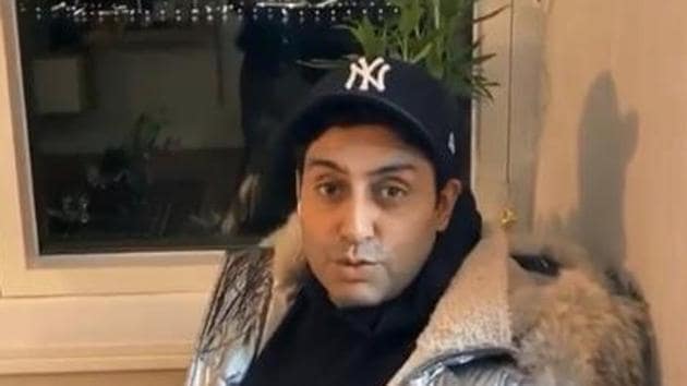 Abhishek Bachchan enjoys the view from Anupam Kher’s house in New York.