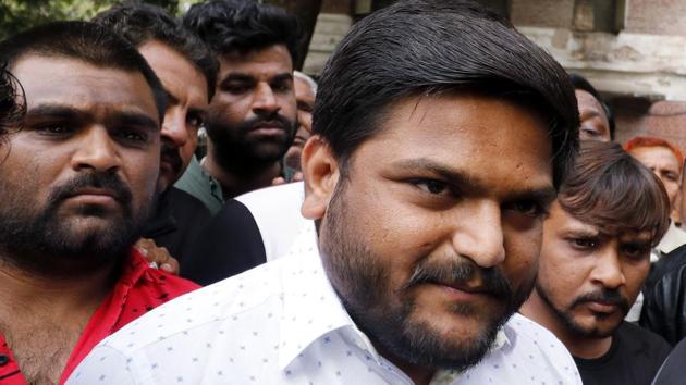 Hardik Patel had led a Patidar agitation in 2015 in Gujarat and was booked for leading a march without permission.(ANI File Photo)