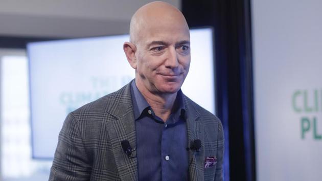 The world’s three richest people -- Amazon.com Inc.’s Jeff Bezos (in photo), Microsoft Corp. co-founder Bill Gates and LVMH Chairman Bernard Arnault -- incurred the biggest losses, with their combined wealth dropping about $30 billion.(AP File)