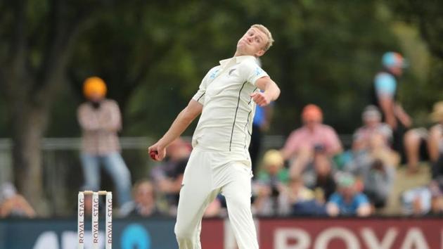 Cricket - New Zealand v India - Second Test - Hagley Oval, Christchurch, New Zealand - February 29, 2020 New Zealand's Kyle Jamieson in action during the match REUTERS/Martin Hunter (REUTERS) Cricket - New Zealand v India - Second Test - Hagley Oval, Christchurch, New Zealand - February 29, 2020 New Zealand's Kyle Jamieson in action during the match REUTERS/Martin Hunter (REUTERS)
