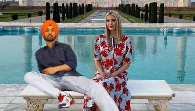 Diljit Dosanjh and Ivanka Trump at the Taj Mahal. Or are they?