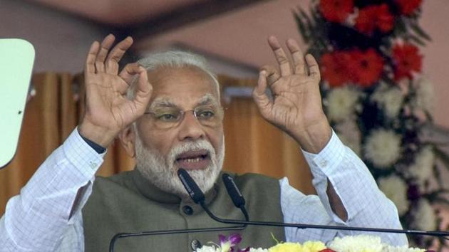 Prime Minister Narendra Modi speaks during a programme.(PTI Photo)