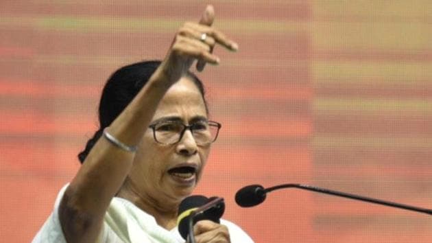 West Bengal chief minister Mamata Banerjee addressing a gathering of party workers at the Netaji Indoor Stadium in Kolkata on Monday. (SAMIR JANA/HT PHOTO.) West Bengal chief minister Mamata Banerjee addressing a gathering of party workers at the Netaji Indoor Stadium in Kolkata on Monday. (SAMIR JANA/HT PHOTO.)