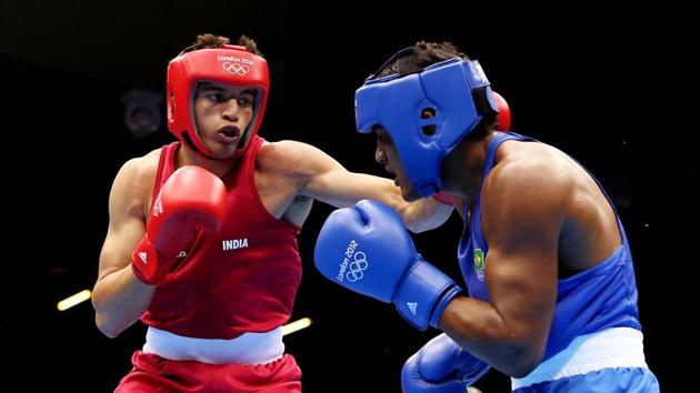 File image ofSumit Sangwan (red) in action with Yamaguchi Falcao Florentino.(Getty Images)