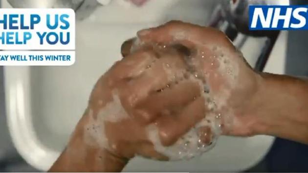 The video caption states that people should wash their hands for the amount of time it takes for them to sing ‘Happy Birthday’ twice. (NHS London/official Twitter) The video caption states that people should wash their hands for the amount of time it takes for them to sing ‘Happy Birthday’ twice. (NHS London/official Twitter)