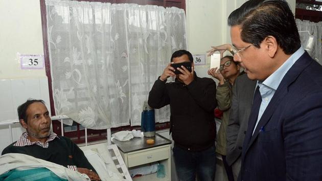 Meghalaya Chief Minister Conrad K. Sangma meets a victim who got injured during the sporadic incidents of violence, at Shillong Civil Hospital, in Shillong. (ANI) Meghalaya Chief Minister Conrad K. Sangma meets a victim who got injured during the sporadic incidents of violence, at Shillong Civil Hospital, in Shillong. (ANI)
