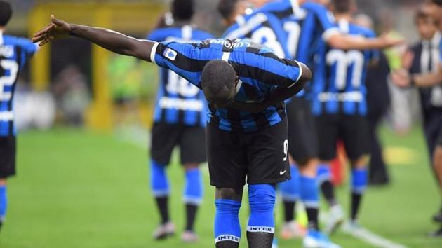 Inter Milan's Romelu Lukaku celebrates scoring a goal. (REUTERS) Inter Milan's Romelu Lukaku celebrates scoring a goal. (REUTERS)