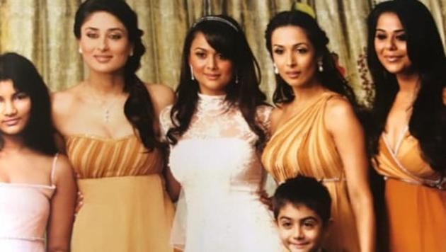 Amrita Arora with her bridesmaids - Malaika Arora and Kareena Kapoor Khan.