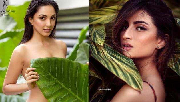 Palak Tiwari (right) seems to have taken inspiration from Kiara Advani for her new shoot.(Dabboo Ratnani and Chris Rathore)