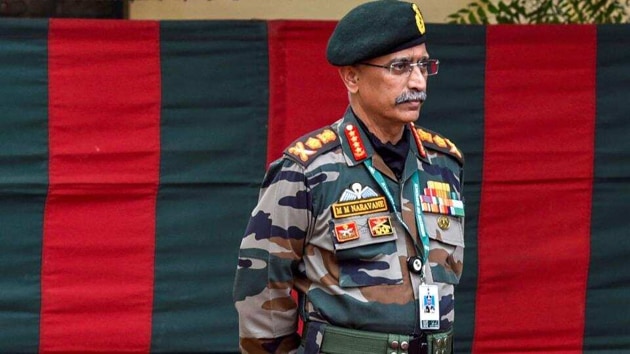 Army Chief General Manoj Mukund Naravane during the foundation stone laying ceremony of the ‘Thal Sena Bhawan’ in New Delhi, on February 21. (PTI Photo) Army Chief General Manoj Mukund Naravane during the foundation stone laying ceremony of the ‘Thal Sena Bhawan’ in New Delhi, on February 21. (PTI Photo)