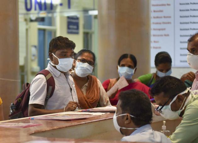 Visitors at the state-run Gandhi Hospital in Hyderabad in masks. Three people have tested positive for the virus in Hyderabad so far. (PTI) Visitors at the state-run Gandhi Hospital in Hyderabad in masks. Three people have tested positive for the virus in Hyderabad so far. (PTI)