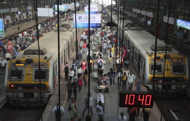 Commuters crowd the Churchgate railway station in Mumbai. (AP) Commuters crowd the Churchgate railway station in Mumbai. (AP)