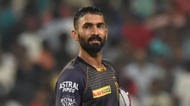 File image of KKR skipper Dinesh Karthik.(PTI)