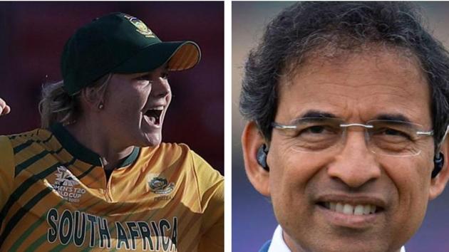 Dane van Niekerk and Harsha Bhogle.(HT Collage)