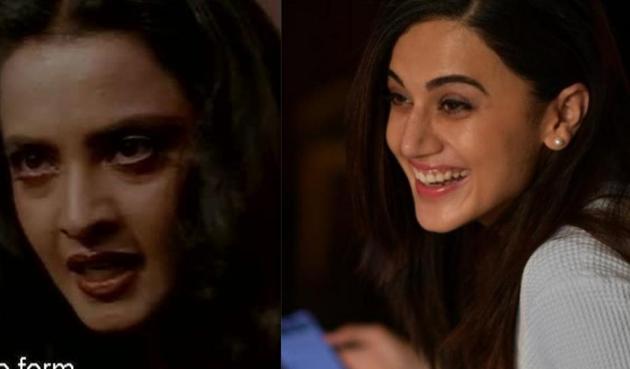 While Rekha essayed a woman avenging herself in Khoon Bhari Maang, the recent Thappad has Taapsee Pannu play a woman who just wants to be happy and holds no grudges against the husband who wronged her.