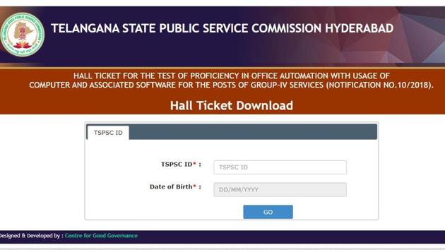 TSPSC Group 4 services admit card 2020. (Screengrab) TSPSC Group 4 services admit card 2020. (Screengrab)