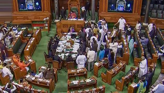 Because of disruptions by sparring members in the Lok Sabha, Speaker Om Birla did not come for the second day this week. (PTI photo) Because of disruptions by sparring members in the Lok Sabha, Speaker Om Birla did not come for the second day this week. (PTI photo)