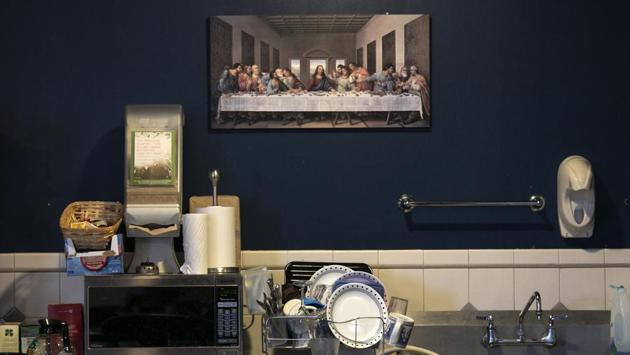 A painting of the Last Supper hangs in a common room at St. Charles Borromeo Seminary. Bishops in the US have mandated that seminary applicants pass criminal background checks and complete psychological and medical assessments. Vatican guidelines call for screening to weed out gay applicants. (Wong Maye-E / AP) A painting of the Last Supper hangs in a common room at St. Charles Borromeo Seminary. Bishops in the US have mandated that seminary applicants pass criminal background checks and complete psychological and medical assessments. Vatican guidelines call for screening to weed out gay applicants. (Wong Maye-E / AP)