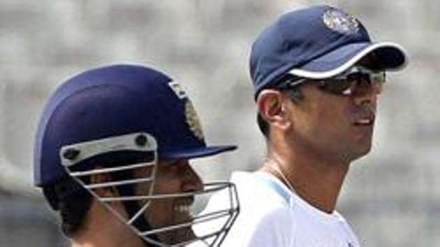 File image of former India cricketers Sachin Tendulkar and Rahul Dravid. (Getty Image) File image of former India cricketers Sachin Tendulkar and Rahul Dravid. (Getty Image)