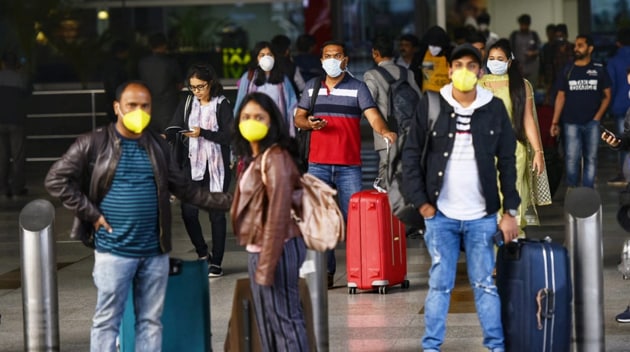 Passengers arrive wearing masks for precaution against coronavirus at the Delhi airport. The virus has spiked the demand for masks and sanitisers.(Vipin Kumar/HT Photo) Passengers arrive wearing masks for precaution against coronavirus at the Delhi airport. The virus has spiked the demand for masks and sanitisers.(Vipin Kumar/HT Photo)