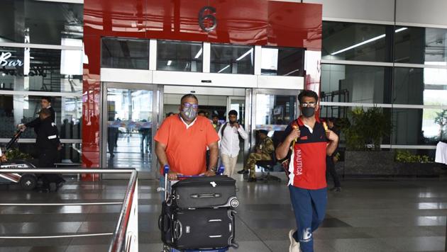 Passengers arrive wearing masks for precaution against coronavirus, at Terminal T3, IGI international Airport, in New Delhi, India, on Friday, March 6, 2020. (Sanjeev Verma/HT PHOTO) Passengers arrive wearing masks for precaution against coronavirus, at Terminal T3, IGI international Airport, in New Delhi, India, on Friday, March 6, 2020. (Sanjeev Verma/HT PHOTO)