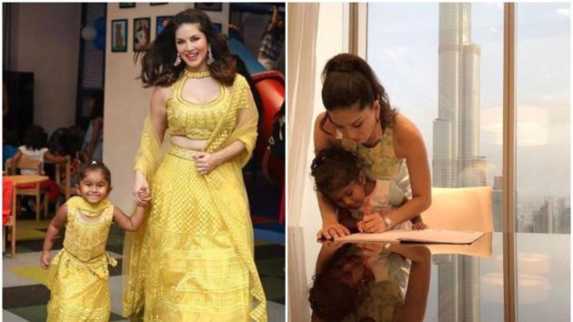 Sunny Leone often shares pictures of family members -- daughter Nisha, sons Asher and Noah and husband Daniel Weber.