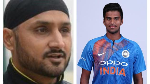 Harbhajan Singh (L), Washington Sundar (R)(HT Collage)