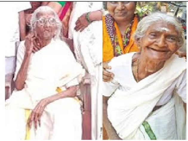 Bhageerathi Amma on left and Karthiyayini Amma. (ANI) Bhageerathi Amma on left and Karthiyayini Amma. (ANI)