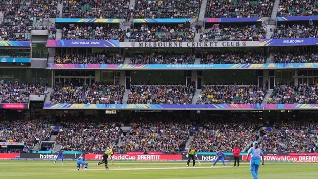 A general view is seen during the Women's T20 World Cup final cricket match between Australia and India at the MCG in Melbourne, Australia.(REUTERS)