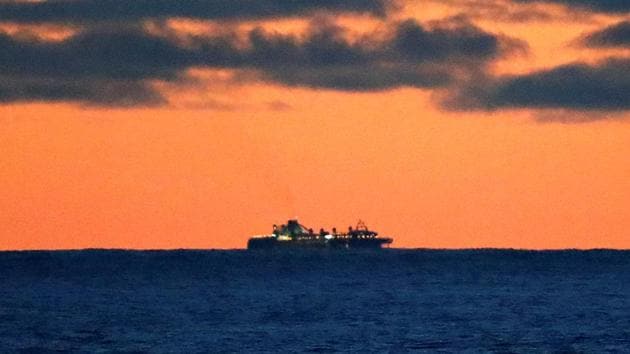 The Grand Princess cruise ship carrying passengers who have tested positive for coronavirus is seen in the Pacific Ocean outside San Francisco, California. (REUTERS)