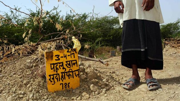 The place where Pehlu Khan was buried in Hariyana.(HT file photo)