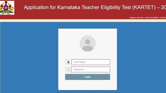 Karnataka TET 2019 admit card. (Screengrab)