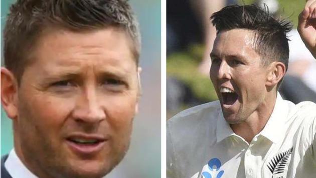 Michael Clarke and Trent Boult.(HT Collage)