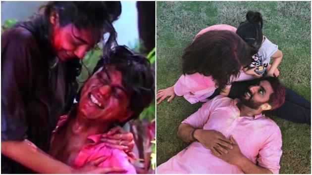 Bollywood celebrates Holi with great fanfare each year. Bollywood celebrates Holi with great fanfare each year.