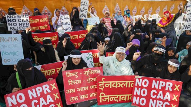 Women raise slogans during a protest against new citizenship law. Image used for representational purpose only.(Photo: PTI)